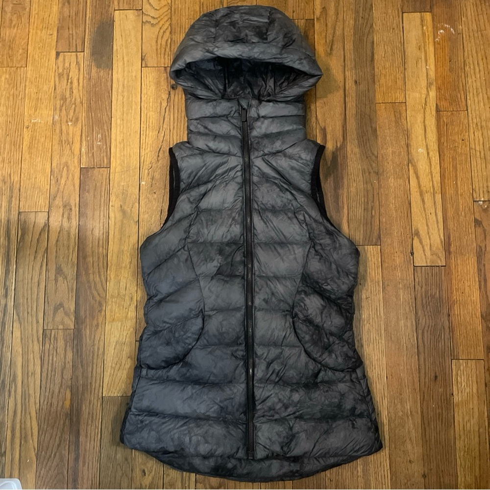 Lululemon Pack It Down Goose Down Vest Diamond Dye Melanite Black